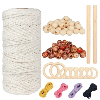 

Natural Macrame Rope for Plant Hanger Wall Hanging Knitting Craft Beginners,Knitting,Macrame Hanging Yard