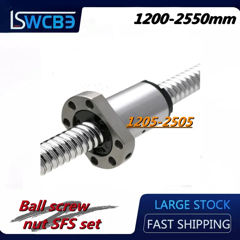 

Precision Ball Screw Nut Set SFS1205 1210 1605 1610 1616 2005 2010 2020 2505 Unprocessed High Speed Silent Slide Module