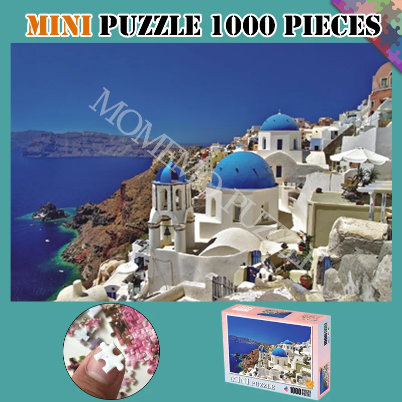 Mini 1000 Pieces Adult Puzzles Difficult Puzzle Aegean Sea View 15*10 inches 