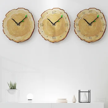 

Vintage Wooden Wall Clock Cafe Office Home Kitchen Wall Decor Silent Clock design Art Large Wall Clock Gift Decoration