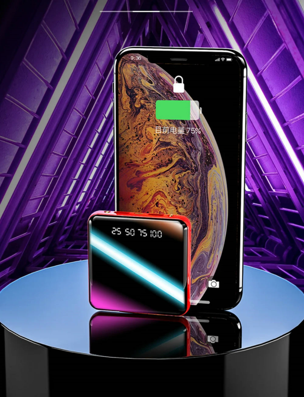 Mi ni power Bank 10000 мАч портативное зарядное устройство 10000 мАч USB PoverBank Внешнее зарядное устройство для Xiaomi mi 9 iPhone 6 6S