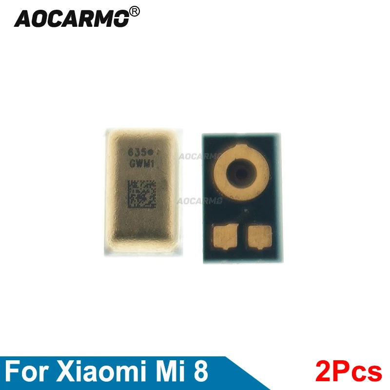 

Aocarmo 2Pcs For Xiaomi Mi 8 Bottom Mic Inner Microphone Speaker On The Motherboard Replacement Parts