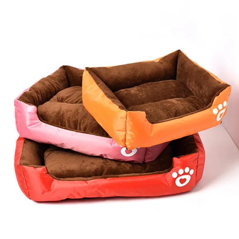 Кровать для собаки, Конура, зимний теплый спальный коврик моющийся кресло для домашних животных плюшевая Бортовая лента и нескользящая подошва питомник все размеры