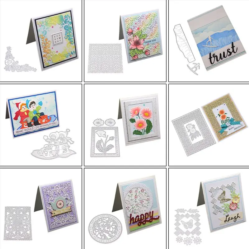 

1Set Flower Round Shape Metal Cutting Dies Stencil DIY Scrapbooking Album Stamp Paper Card Embossing Craft Decor