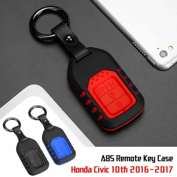 

Hot New 4 Button Smart Remote Key Case Cover Holder Rubber Plastic Protector with Keychain For Honda/Civic 10th 2016 2017