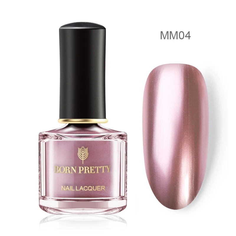 BP-MM04 6ML BORN PRETTY лак для ногтей металлик розовое золото серебро хром зеркальный эффект лак для ногтей 6 мл/9 мл металлический Цвет Маникюр Nagellack - Цвет: BP-MM04 6ML