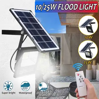 

Solar Floodlight Led Portable Spotlight floodlight 10/25W Outdoor Street Garden Light Waterproof Wall Lamp with Remote Control