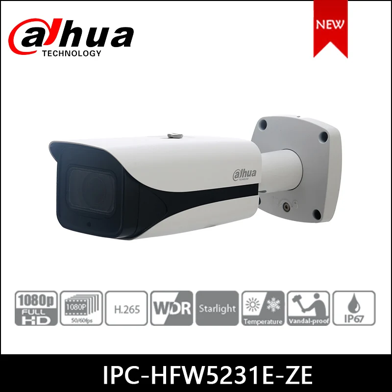 

Dahua IP camera 2MP IPC-HFW5231E-ZE security camera WDR IR Bullet Network Camera SUPPORT POE