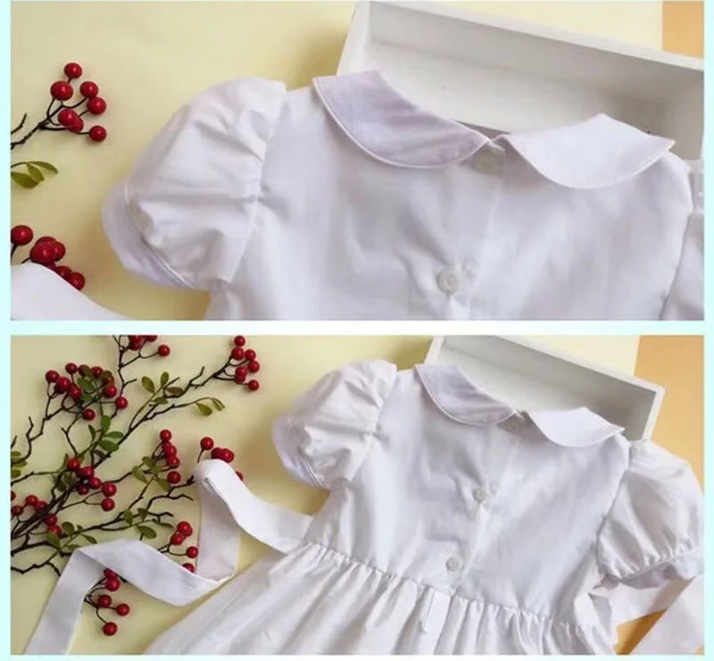 От 3 до 8 лет летнее винтажное хлопковое платье принцессы ручной работы в английском стиле для маленьких девочек; цвет синий, розовый, белый