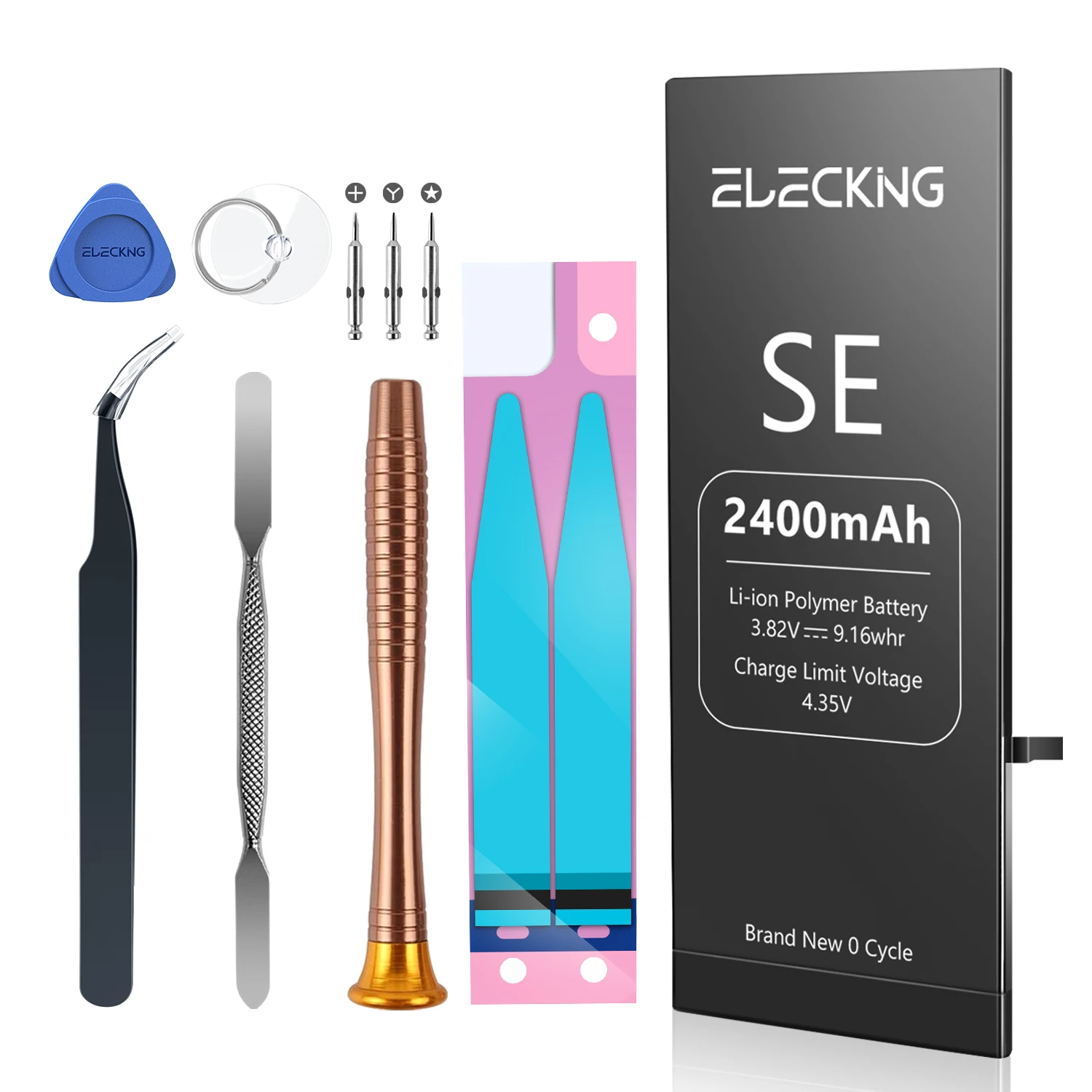 Elecking 2400mah Batteries For Iphone Se High Capacity Replacement Mobile Phone Battery With Professional Repair Tools Kit Mobile Phone Batteries Aliexpress