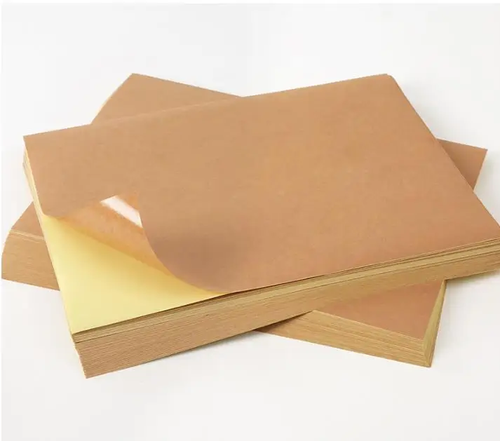 A4 A5 Brown Self-adhesive Sticker Paper Kraft Adhesive Label For inkjet and Laser printer 80grams