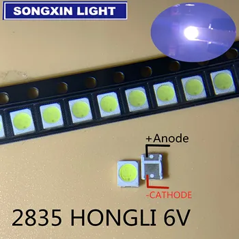 

1000PCS HONGLI TRONIC LED Backlight 1210 3528 2835 1W 6V 111LM Cool white LCD Backlight for TV TV Application