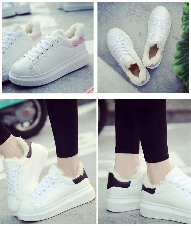 Новые женские кроссовки; зимняя женская повседневная обувь; женские модные белые кроссовки; Женская Белая обувь; обувь на платформе; zapatillas mujer