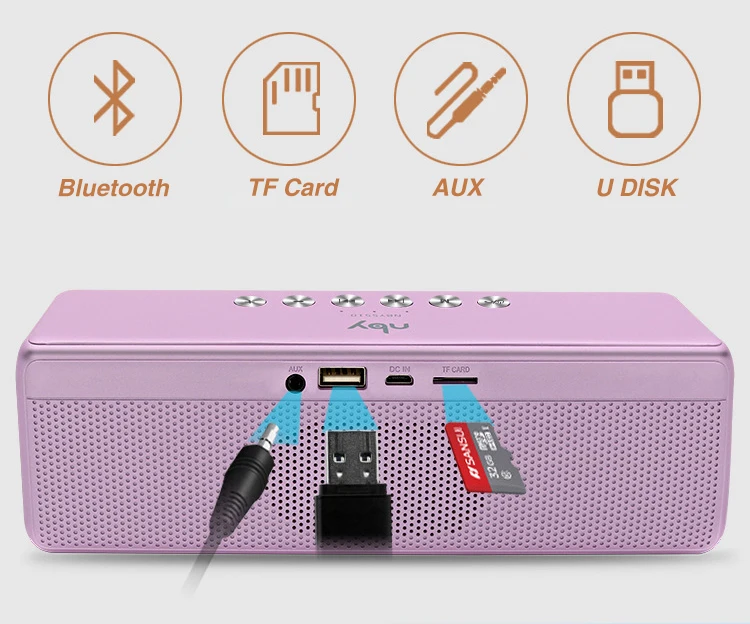 Bluetooth динамик Портативная колонка высокий бас стерео динамик s для компьютера Поддержка fm-радио AUX TF карта USB Сабвуфер музыкальная система