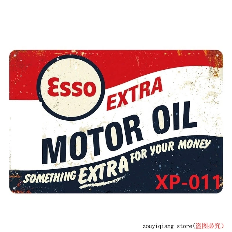 Esso дополнительный двигатель масло Металл Винтаж Олово знак 20x30 см стены искусства табличка для кофе дома Бар магазин и т. Д