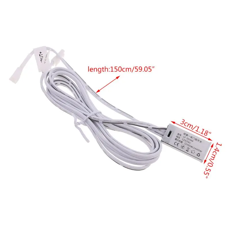 

12V/24V Wardrobe Cabinet Light Switch Infrared Door Control Switch 5A 60W Sensor