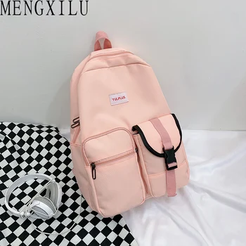 

MENGXILU Preppy Style Teenage Girl Shoulder School Bag Waterproof Oxford Anti Theft Bagpack Large Capacity Women Travel Backpack