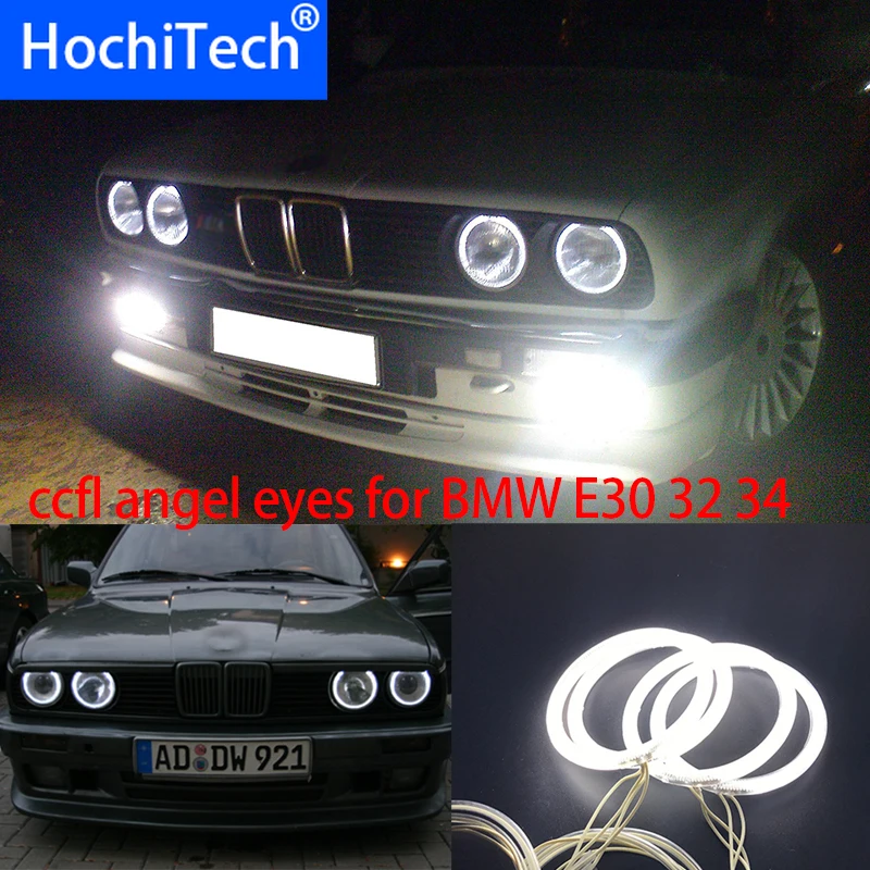 HochiTech белый 4 шт. 120 мм CCFL светильник для головы Halo Angel Demon Eyes Kit ангельские глазки BMW