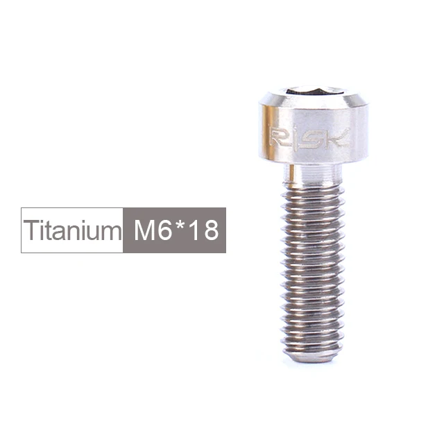 Риск MTB дорожный велосипед дисковый тормоз зажим крепежные болты M6* 16/18/20 мм Колонка голова Титан ProMountian велосипеда Seting дисковый тормоз винты - Цвет: M6-18-titanium