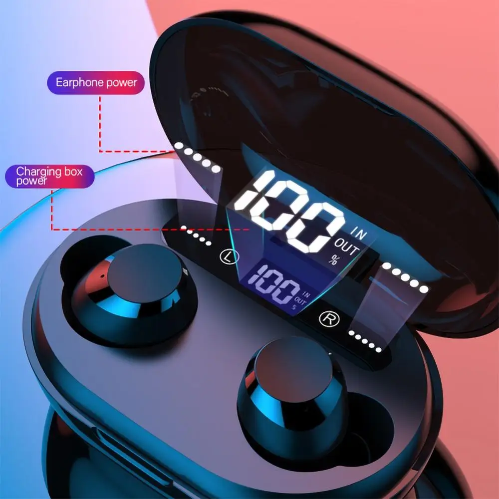 

New Wireless Earphone C8s Bluetooth Headset 5.0 True Wireless Dual In-ear Digital Tws Waterproof Bluetooth Headset