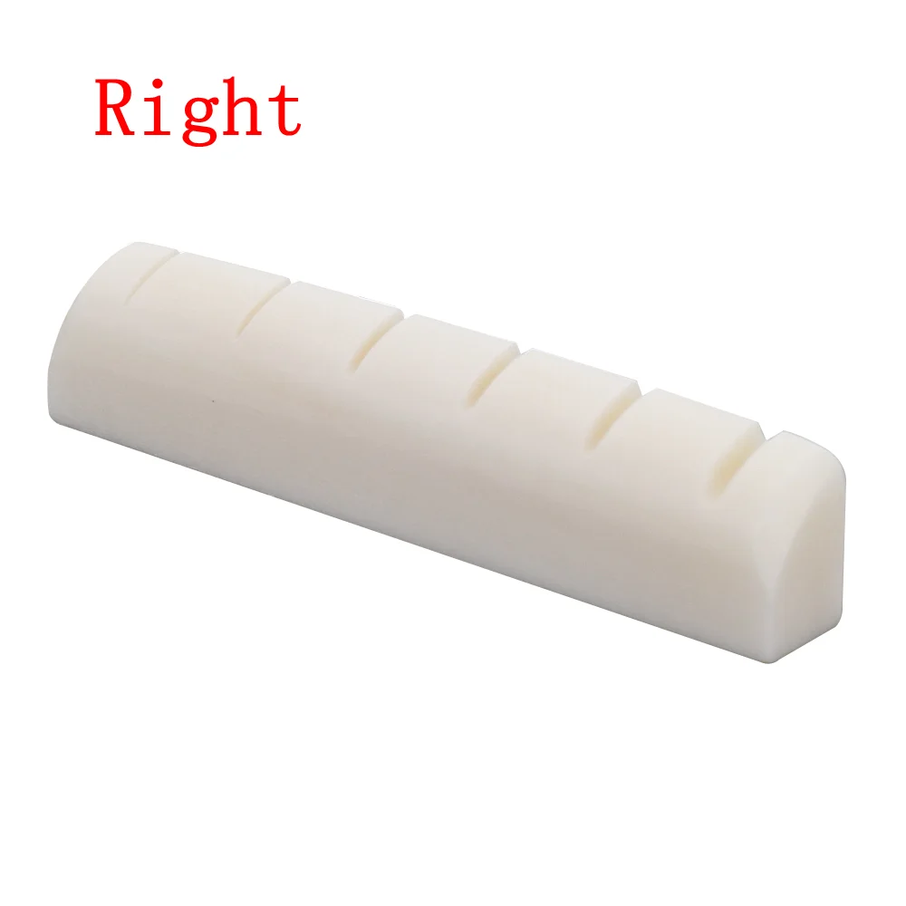 Left/Right Guitar Bridge Saddle Nut 6 String Made of Real Bone for Acoustic Guitar 43&times;6&times;9mm 72/76&times;3&times;9mm