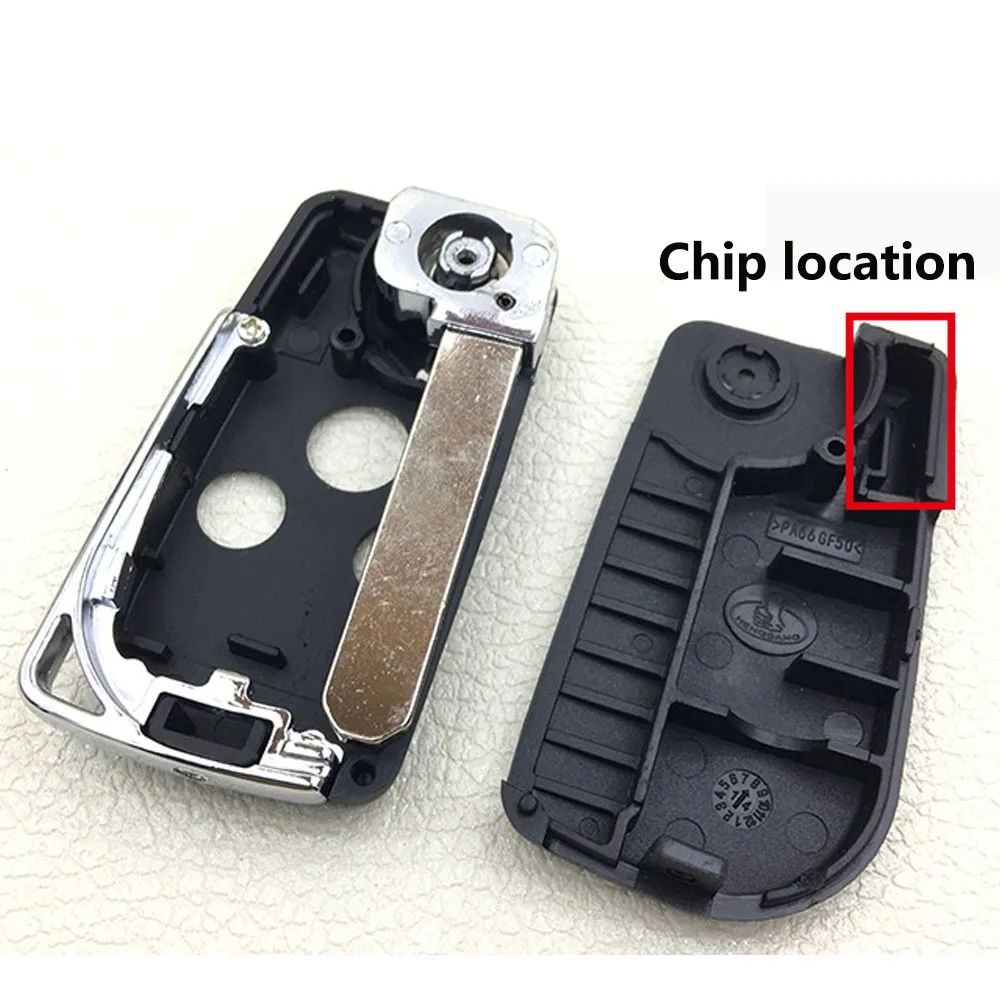 OkeyTech для Honda Civic, городской спойлер Crv, аксессуары, модифицированный флип-кейс для ключей, чехол HON66, лезвие, 2, 3 кнопки, замена