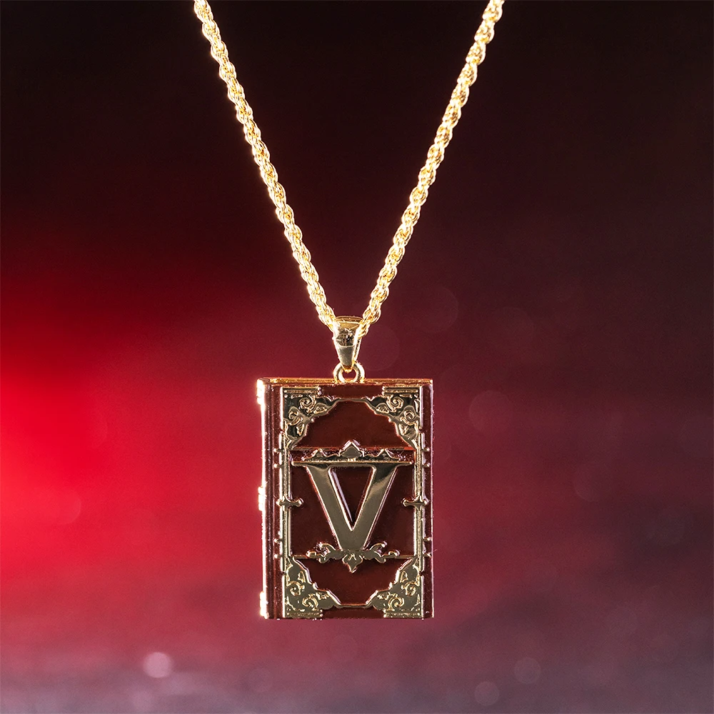 Poetry Notebook Necklace Pendant Copper 
