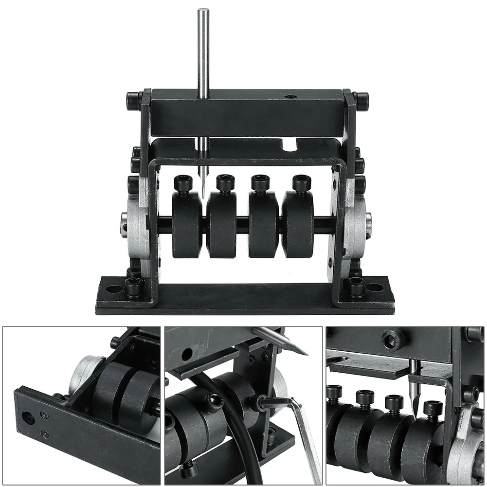 

Practical Wire Stripping Machine 1-30mm Scrap Cable Peeling Manual Hand Tool Cutter Durable Black With Blade Steel Recycling