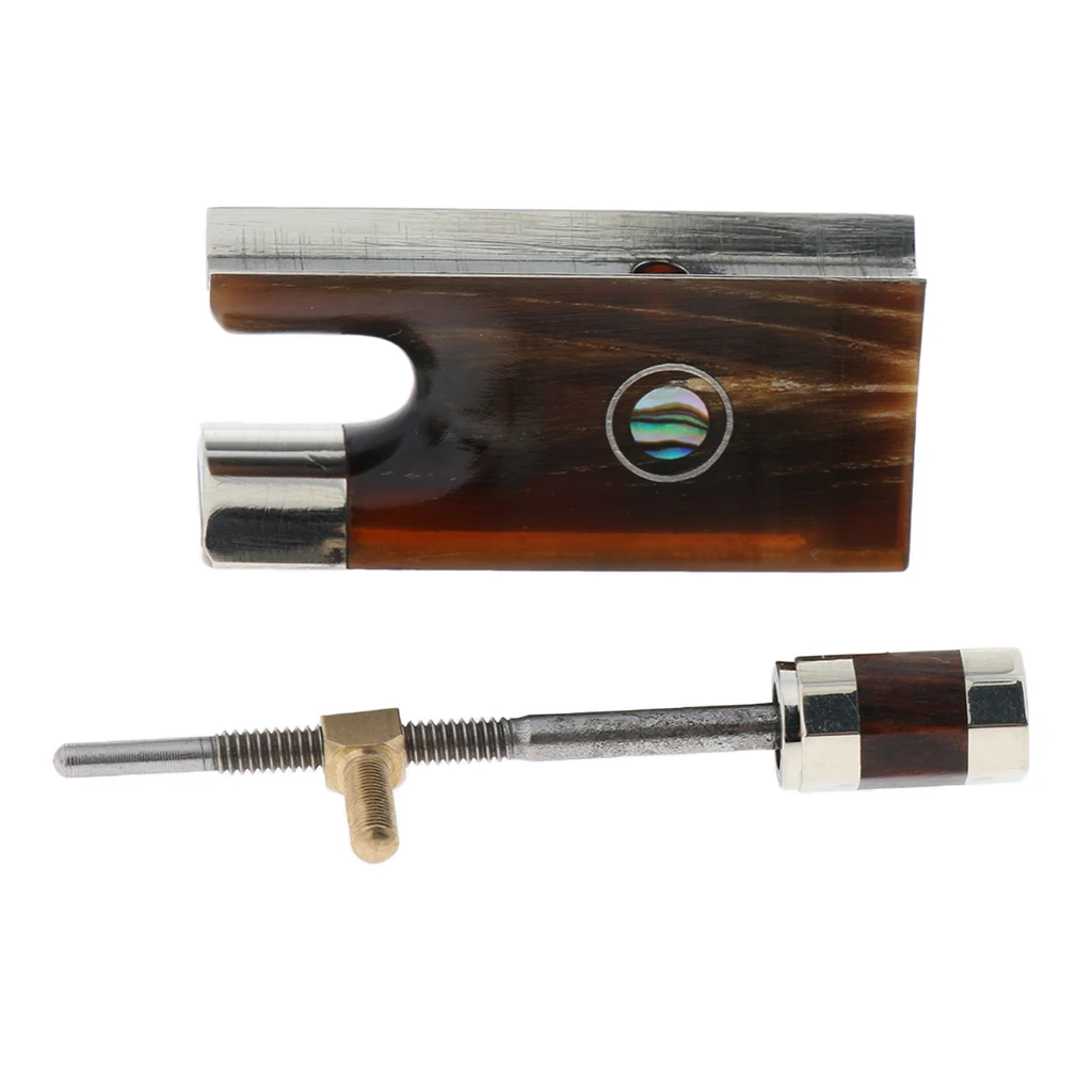 Ox Horn Wood Violin Bow Frog with Screw for Violinist Fiddle Player