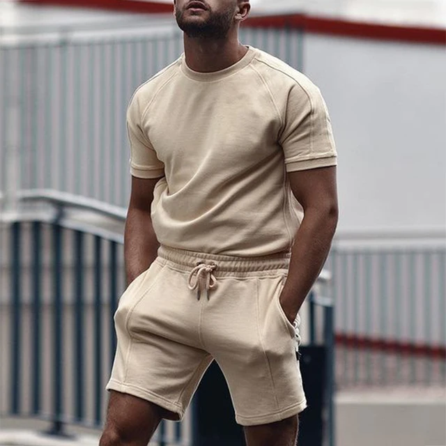 Sports Mens Solid Tracksuit O Neck T 