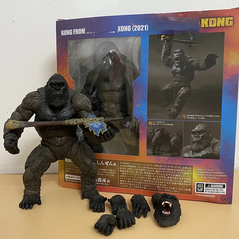 2023 rei kong vs godzilla crânio ilha figura de ação filme modelo  chimpanzés gojira figma brinquedos