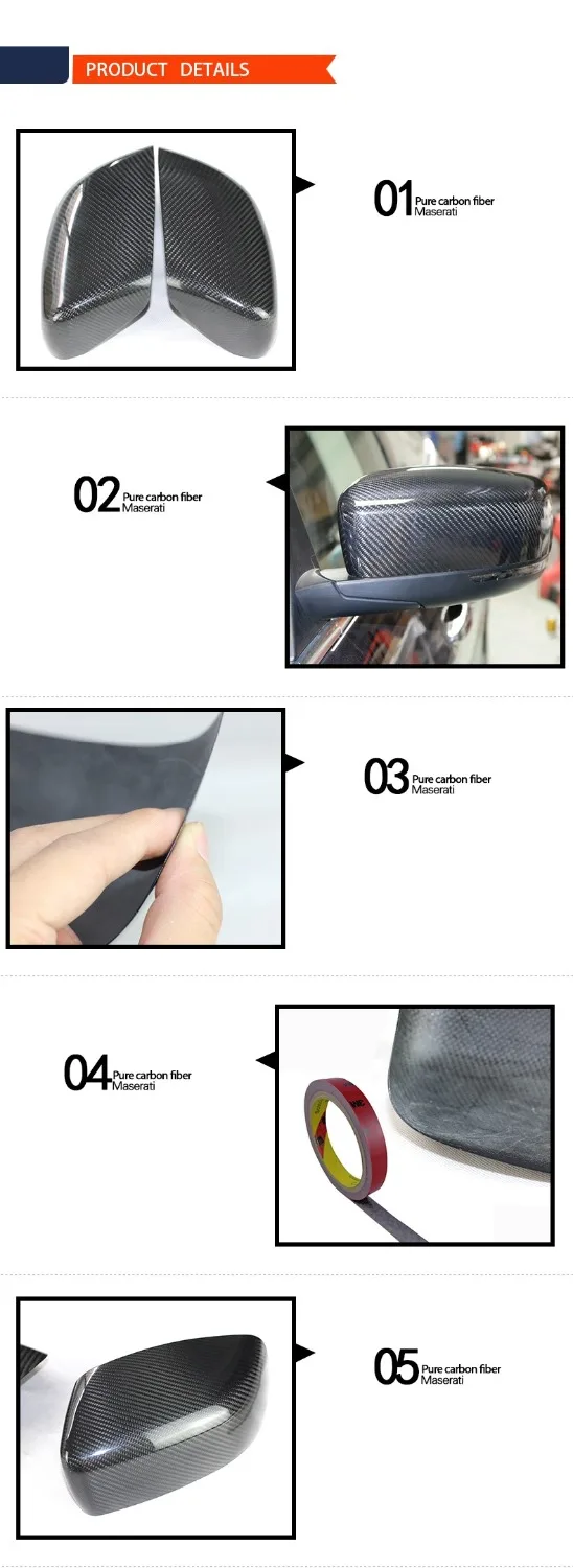 

Fit for Maserati GHIBLI Carbon fiber car mirror