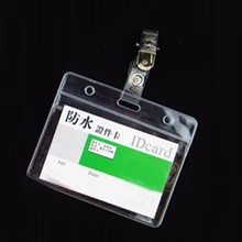 

Soft Transparent 20Pcs Plastic Horizontal Style Exhibition Office Badge Name Card Holders School Credit Card Holder Papelaria
