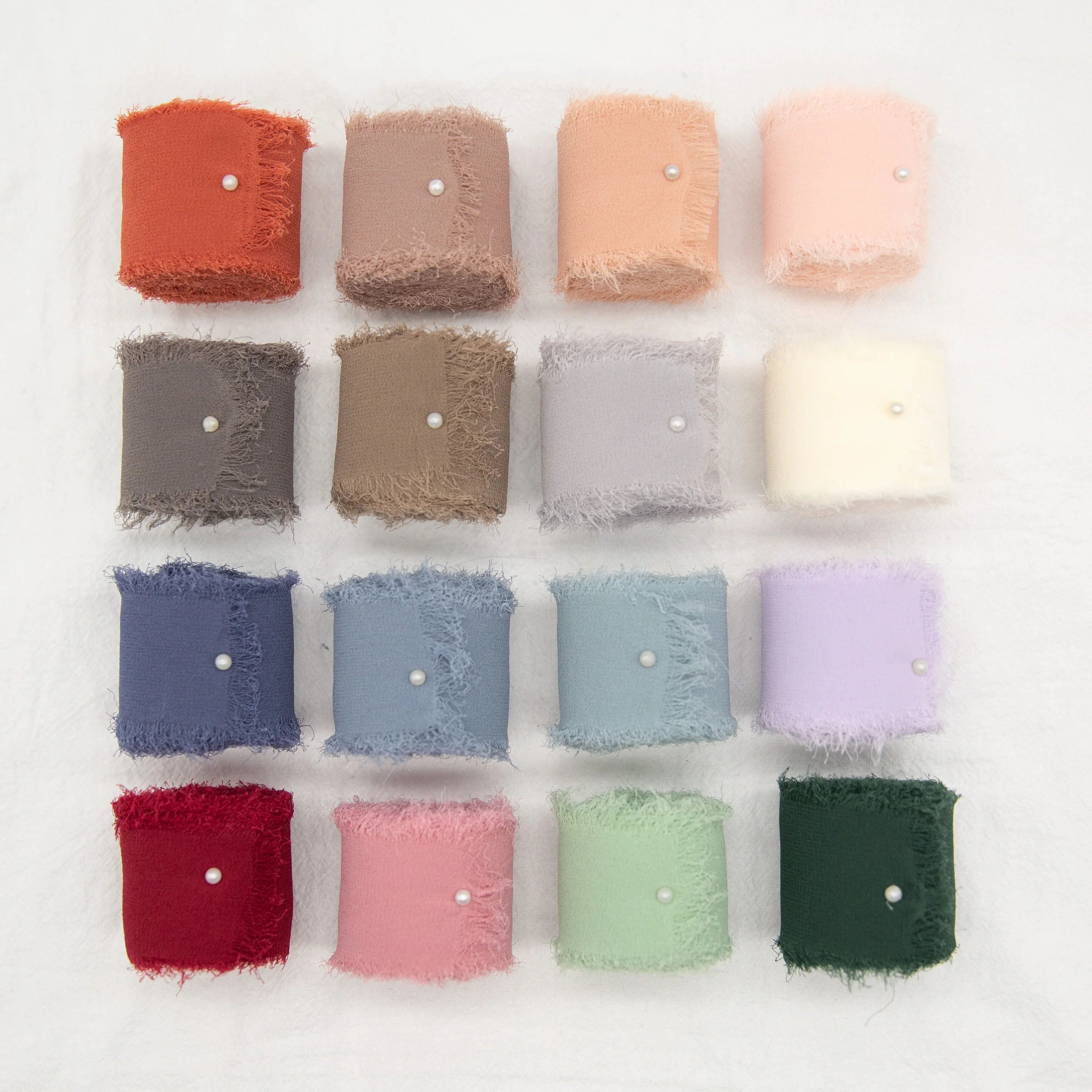 3.8cmx6.4m Edged Chiffon Ribbon Silk-like Ribbons Wedding Invitation Bouquet fabric Ribbons christmas decoration gift wrapping ribbon decoration ribbon supplies chiffon ribbon