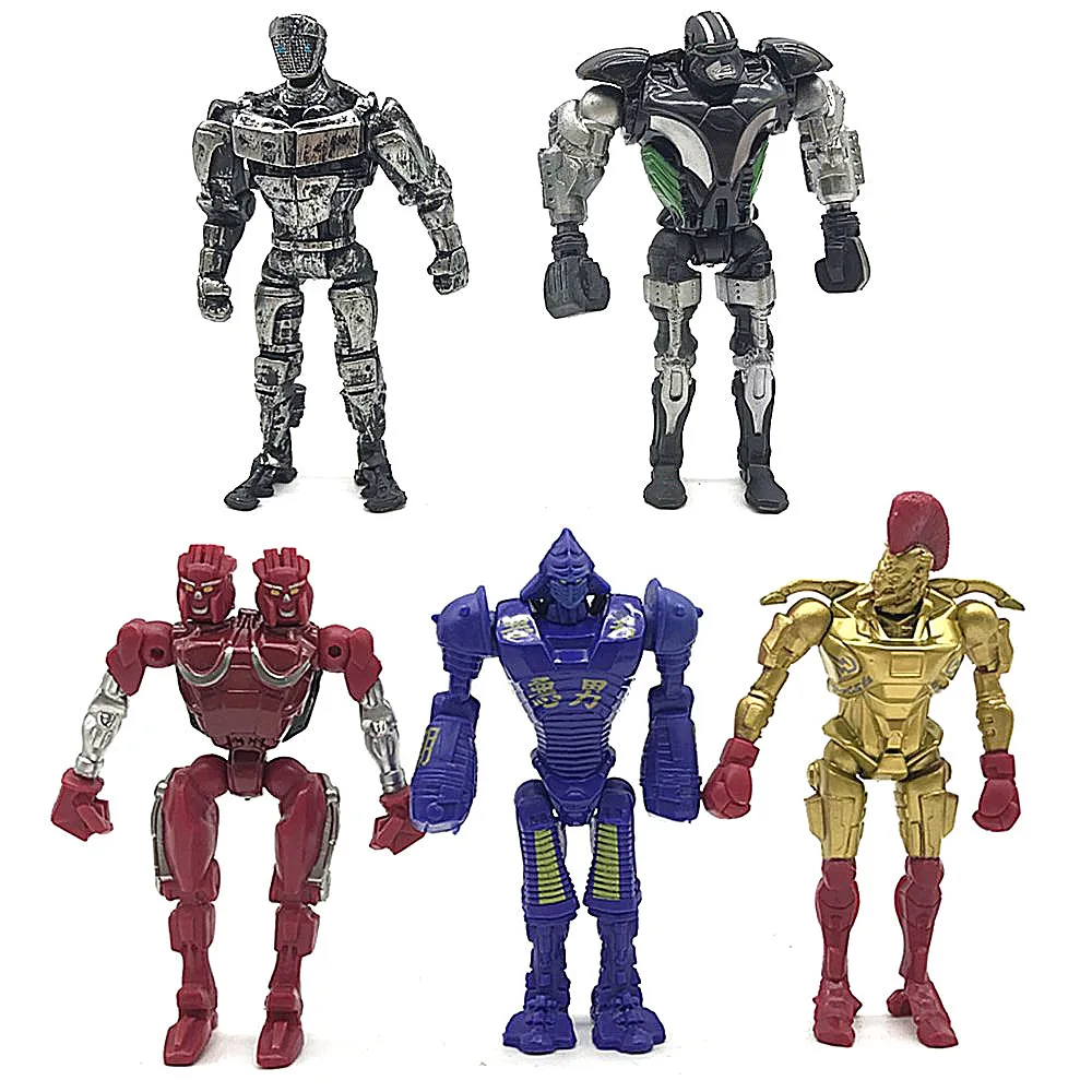 

5pcs Real Steel Adam Atom Midas Adam Raide Duracell Fault Jakks Robot Series 13cm PVC Dolls Action Figure Collectible Model Toy
