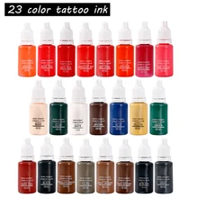 23 color 15ml/bottle Permanent Makeup Color Natural Eyebrow dye Plant Tattoo Ink Microblading Pigments For Tattoos Eyebrow Lips