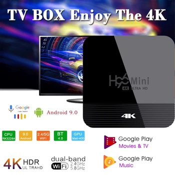 

H96 mini H8 Set Top Box Android 9.0 Google Voice Assistant Bluetooth 4K RK3318 2GB 16GB Home Audio Media Playe Netflix set tvbox