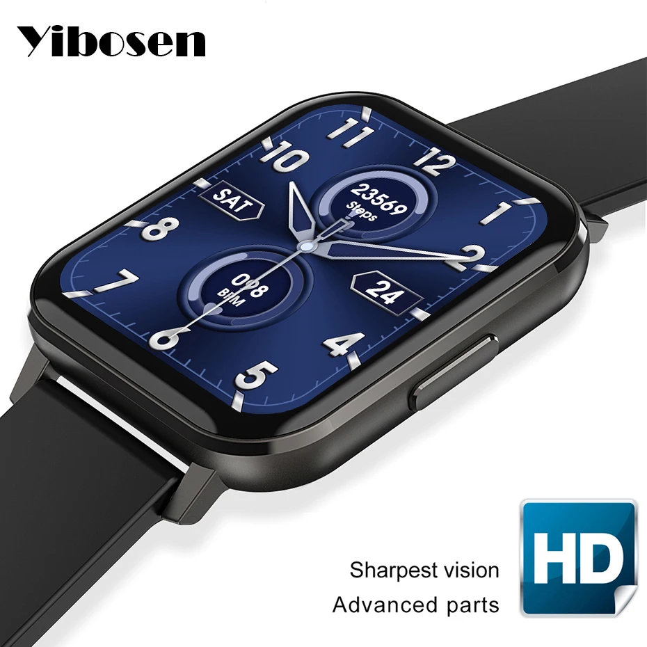 Yibosen 2020 Новые смарт часы для мужчин 1 78 &quotHD 420*485 ЭКГ пульсометр BP монитор IP68