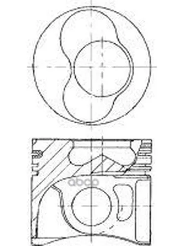 Поршень Двс Audi. Vw 1.9tdi Awx =79.5 1.75x2x3 0.50 1/2 02 NURAL арт. 87-114907-45