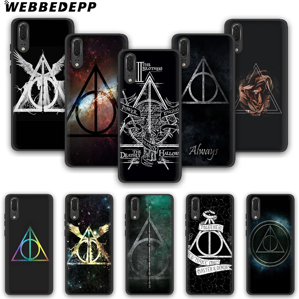 WEBBEDEPP Deathly Hallows Logo Fashion Soft Phone Case for Huawei P10 P20 P30 Lite Pro Y6 Y7 Prime 2018 Y9 2019 |