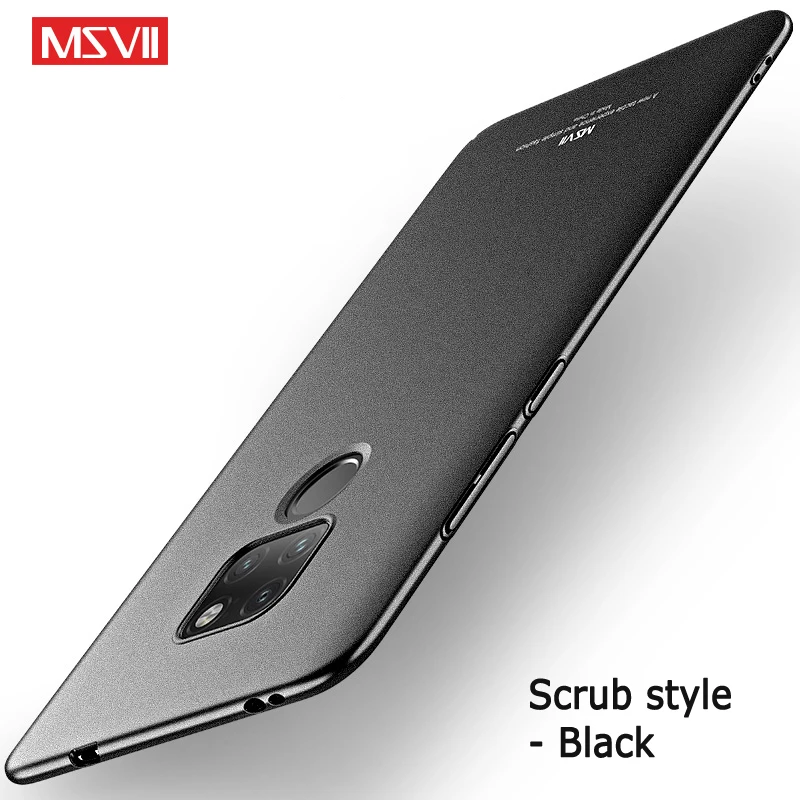 Для huawei mate 20 Pro X чехол Msvii тонкий матовый Coque mate 20 Lite чехол Жесткий PC чехол для huawei mate 20 Lite X Pro чехол s - Цвет: Scrub Black