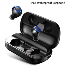 Ip010 Plus TWS беспроводные наушники IPX7 Водонепроницаемая гарнитура наушники HD Mic Mega Bass спортивные наушники для iPhone 11 Pro