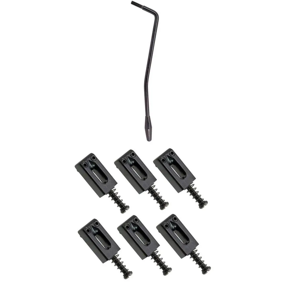 6 Piece Roller Bridge Tremolo Saddles with Tremolo Trem Bar/Arm for Electric Guitar Black 6 Piece Roller Bridge Tremolo Saddles with Tremolo Trem Bar/Arm for Electric Guitar Black
