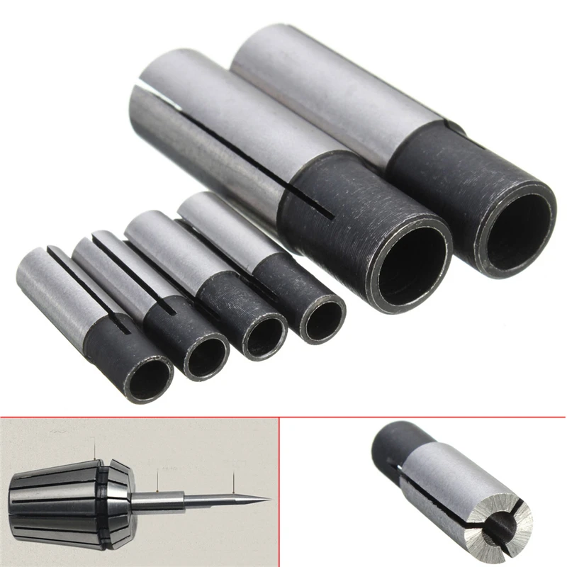 

1pc 6mm to 3.175mm 1/8 Inch Inner Diameter High Precision Engraving Bit CNC Router Tool Adapter For Collet Or 12.7mm to 4mm