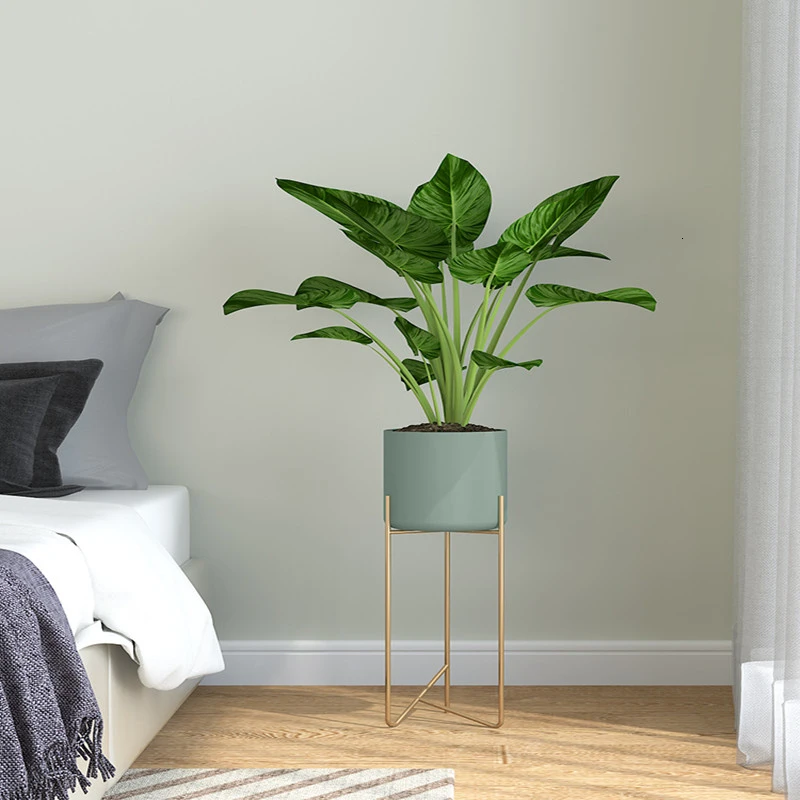 

Iron Art A Living Room Simplicity Indoor Single Ground Green Plant Balcony Decorate Flowerpot Frame