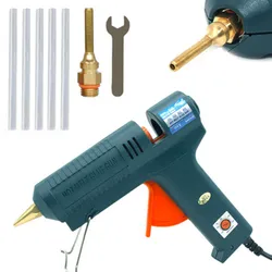 Pistolet à colle pour bâtons de 11mm, outil à main température pour bâtons de colle 150W 110 220V réparation buse en laiton, pistolet à colle réglable 