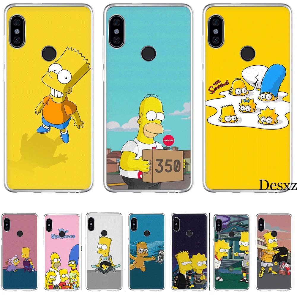 

Mobile Case For Xiaomi Redmi Note 6 7 Pro 5A 4 4X 3 5 Hard Cover Simpson Boys