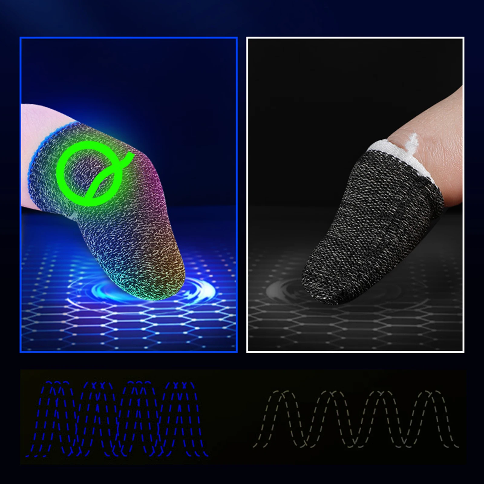 

2pcs Finger Sleeve Beehive 2 Sleep-proof Sweat-proof Games Thumbs Finger Sleeve for PUBG Mobile Finger Sleeve
