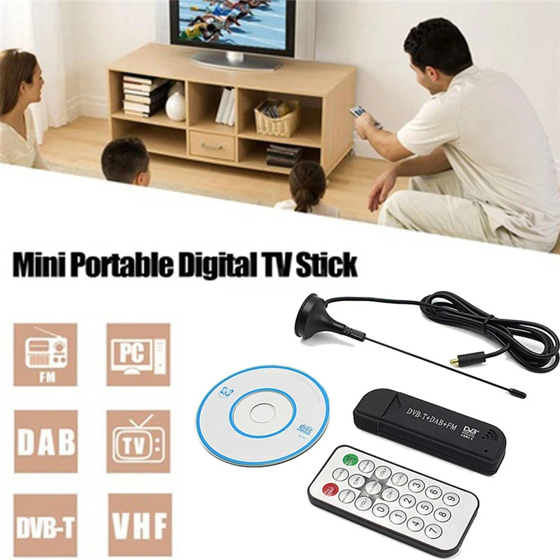 USB FM+ DAB+ за+ SDR заглушка USB 2,0 цифровой ТВ-тюнер высокого качества с пультом дистанционного управления
