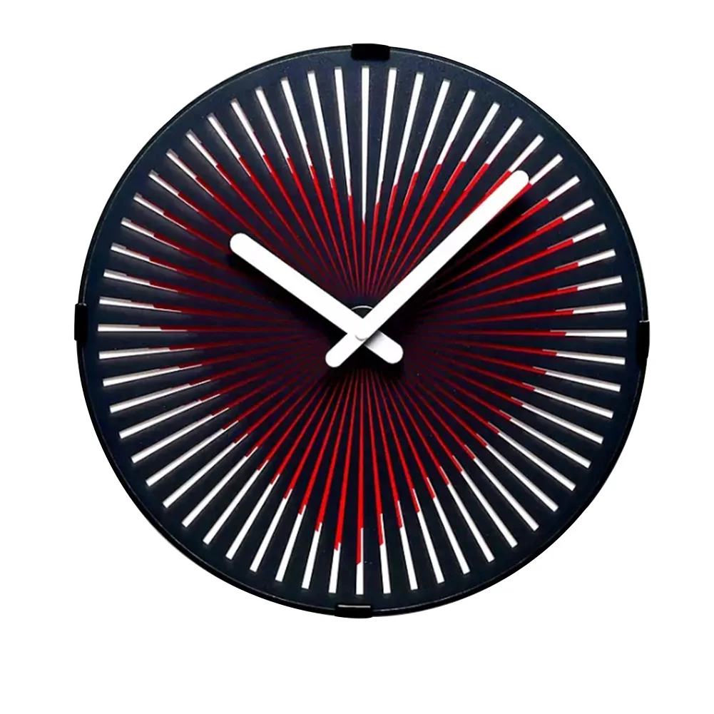 

Home Decor Living Room ABS Battery Operated Modern Bedroom Round Art Hanging Dynamic Phantom 12 Inch Heart Wall Clock Pointer